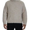 Dolce & Gabbana Elegant Cream Turtleneck Wool Blend Sweater