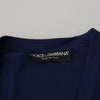 Dolce & Gabbana Elegant Virgin Wool Blue Cardigan Sweater