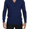 Dolce & Gabbana Elegant Virgin Wool Blue Cardigan Sweater