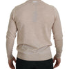 Dolce & Gabbana Elegant Beige Crewneck Wool Sweater