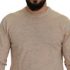 Dolce & Gabbana Elegant Beige Crewneck Wool Sweater