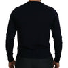 Dolce & Gabbana Elegant Virgin Wool Cardigan Sweater in Blue