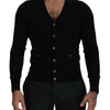 Dolce & Gabbana Elegant Wool Buttoned Black Cardigan