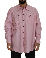 Dolce & Gabbana Elegant Pink Casual Cotton Shirt