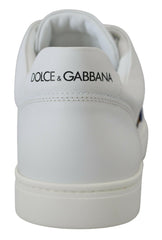 Dolce & Gabbana Elegant White Leather Men's Sneakers