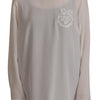 Dolce & Gabbana Elegant Silk Top with Logo Embroidery