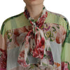 Dolce & Gabbana Elegant Floral Patchwork Silk Blouse