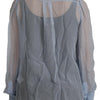 Dolce & Gabbana Elegant Silk Ascot Collar Blouse in Light Blue