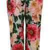 Dolce & Gabbana Exquisite Silk High Waist Pants