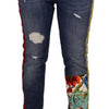 Dolce & Gabbana High Waist Patchwork Skinny Denim