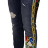 Dolce & Gabbana High Waist Patchwork Skinny Denim