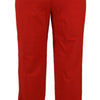 Dolce & Gabbana Elegant Red High-Waist Cropped Pants