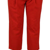 Dolce & Gabbana Elegant Red High-Waist Cropped Pants