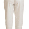 Dolce & Gabbana Elegant White High-Waist Tapered Trousers