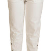 Dolce & Gabbana Elegant White High-Waist Tapered Trousers