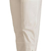 Dolce & Gabbana Elegant White High-Waist Tapered Trousers