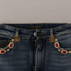 Dolce & Gabbana High Waist Skinny Designer Jeans in Blue