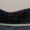 Dolce & Gabbana High Waist Skinny Designer Jeans in Blue