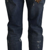 Dolce & Gabbana Chic Boyfriend Cut Mid Waist Denim Jeans