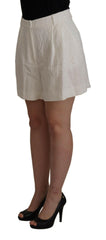 Elegant High Waist White Culotte Shorts