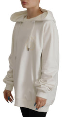 Dolce & Gabbana Chic White Hooded Pullover Sweater