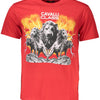 Cavalli Class Red Cotton Men T-Shirt