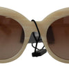 Dolce & Gabbana Beige Chic Acetate Women's Sunglasses