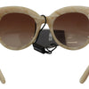 Dolce & Gabbana Beige Chic Acetate Women's Sunglasses