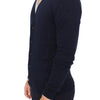 Ermanno Scervino Chic Blue Wool Blend Cardigan Sweater