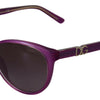 Dolce & Gabbana Chic Purple Acetate Round Sunglasses