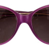 Dolce & Gabbana Chic Purple Acetate Round Sunglasses