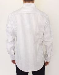 Elegant Striped Cotton Casual Shirt