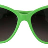 Dolce & Gabbana Chic Green Acetate Round Sunglasses