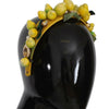 Dolce & Gabbana Exquisite Silk Crystal Lemon Headband Diadem