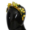 Dolce & Gabbana Exquisite Silk Crystal Lemon Headband Diadem