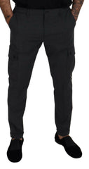 Dolce & Gabbana Elegant Checkered Slim Fit Cargo Pants