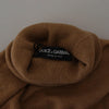 Dolce & Gabbana Beige Cashmere Turtleneck Pullover Sweater