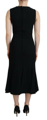 Dolce & Gabbana Elegant Fit and Flare Black Sheath Dress