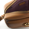 Versace Elegant Brown Leather Camera Case Shoulder Bag