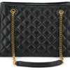 Versace Elegant Quilted Nappa Leather Tote Bag