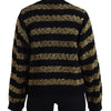 Dolce & Gabbana Elegant Black and Gold Crystal Sweater