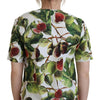 Dolce & Gabbana Chic Multicolor Fig Print Cotton Top