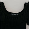 Dolce & Gabbana Elegant Black Cotton Tank Top Blouse