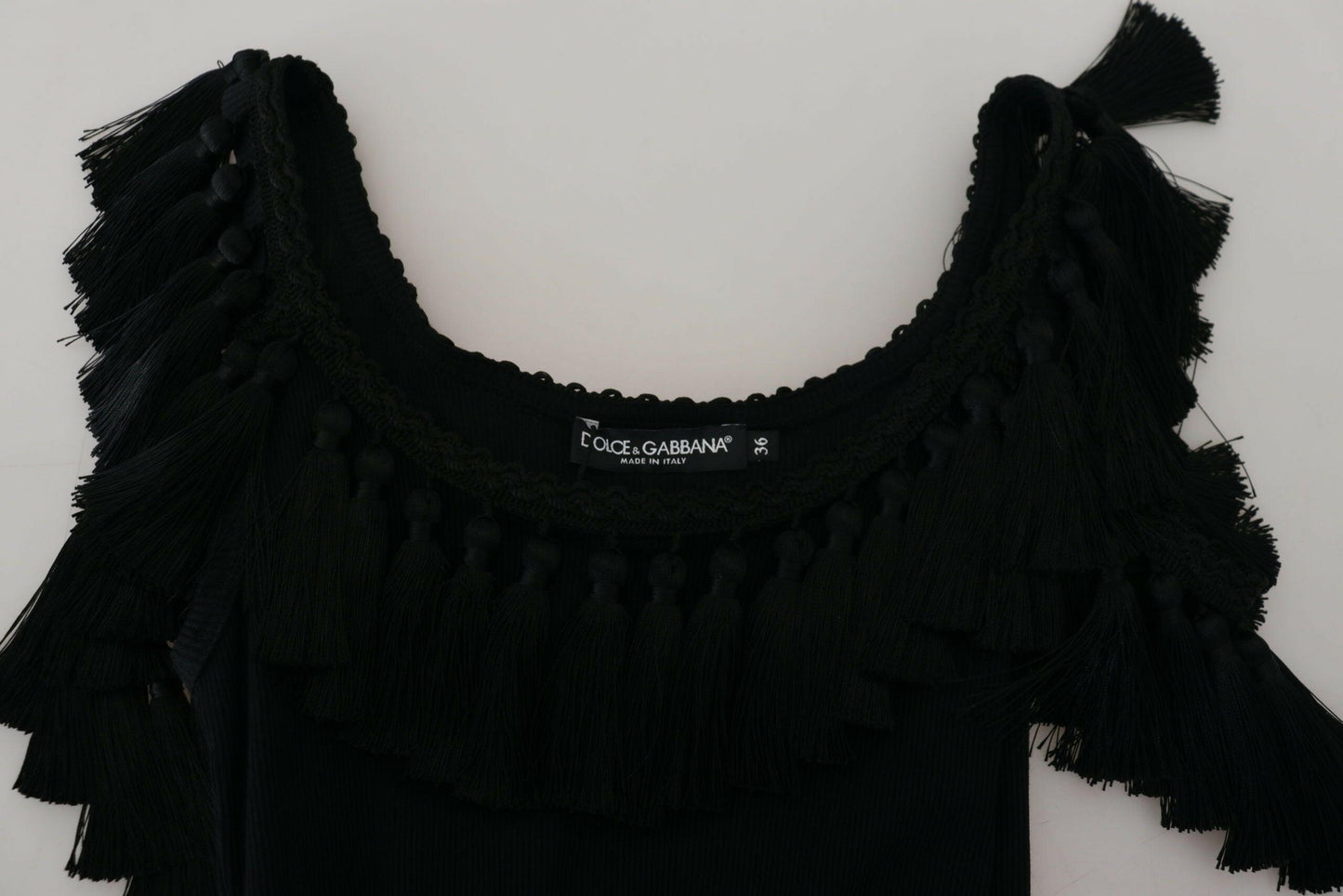 Dolce & Gabbana Elegant Black Cotton Tank Top Blouse