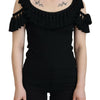 Dolce & Gabbana Elegant Black Cotton Tank Top Blouse