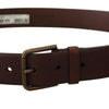 Dolce & Gabbana Elegant Brown Leather Belt with Metal Buckle