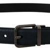 Dolce & Gabbana Elegant Dark Blue Leather Belt