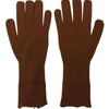 Dolce & Gabbana Elegant Brown Cashmere Winter Gloves