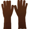 Dolce & Gabbana Elegant Brown Cashmere Winter Gloves