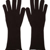 Dolce & Gabbana Elegant Silk Cashmere Brown Gloves